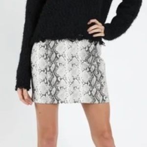 Honey Punch White Snake Skirt NWT Size Small (S)